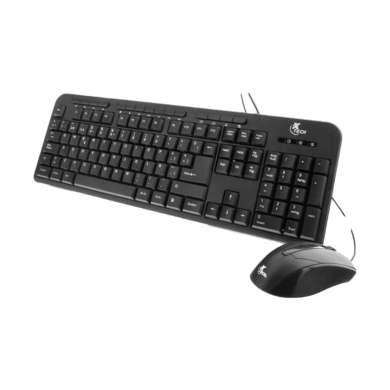 Xtech XTK-550 - Juego de teclado y ratón - inalámbrico - multimedia - con reposamuñecas